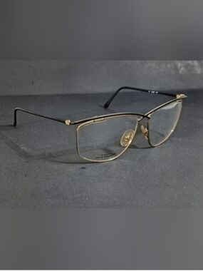 Vintage NOS Laura Biagiotti  V662 EK4 Eyeglasses  Black/ Gold Made In Italy